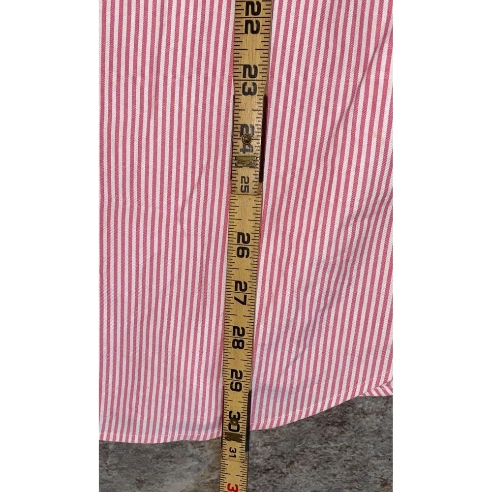 Polo Ralph Lauren XL 17 34/35 Long‎ Sleeve Pink Red Striped Button Down Classic